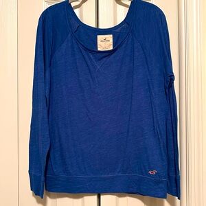 Holster bright blue long sleeve t-shirt.
